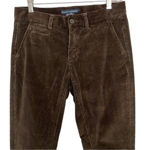 Ralph Lauren blue label brown corduroy tailored pants size 2